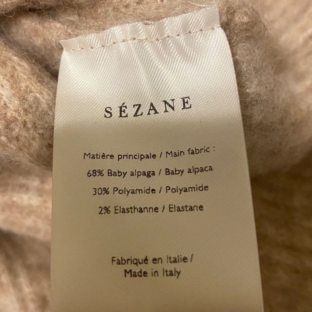 Sezane Otis Jumper S Mottled Beige - Picture 5 of 6